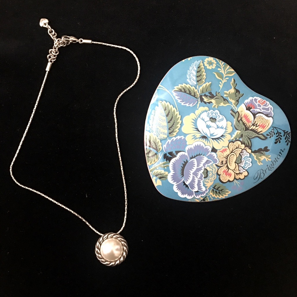 Brighton Reversible Silver with Pearl and Crystal Necklace